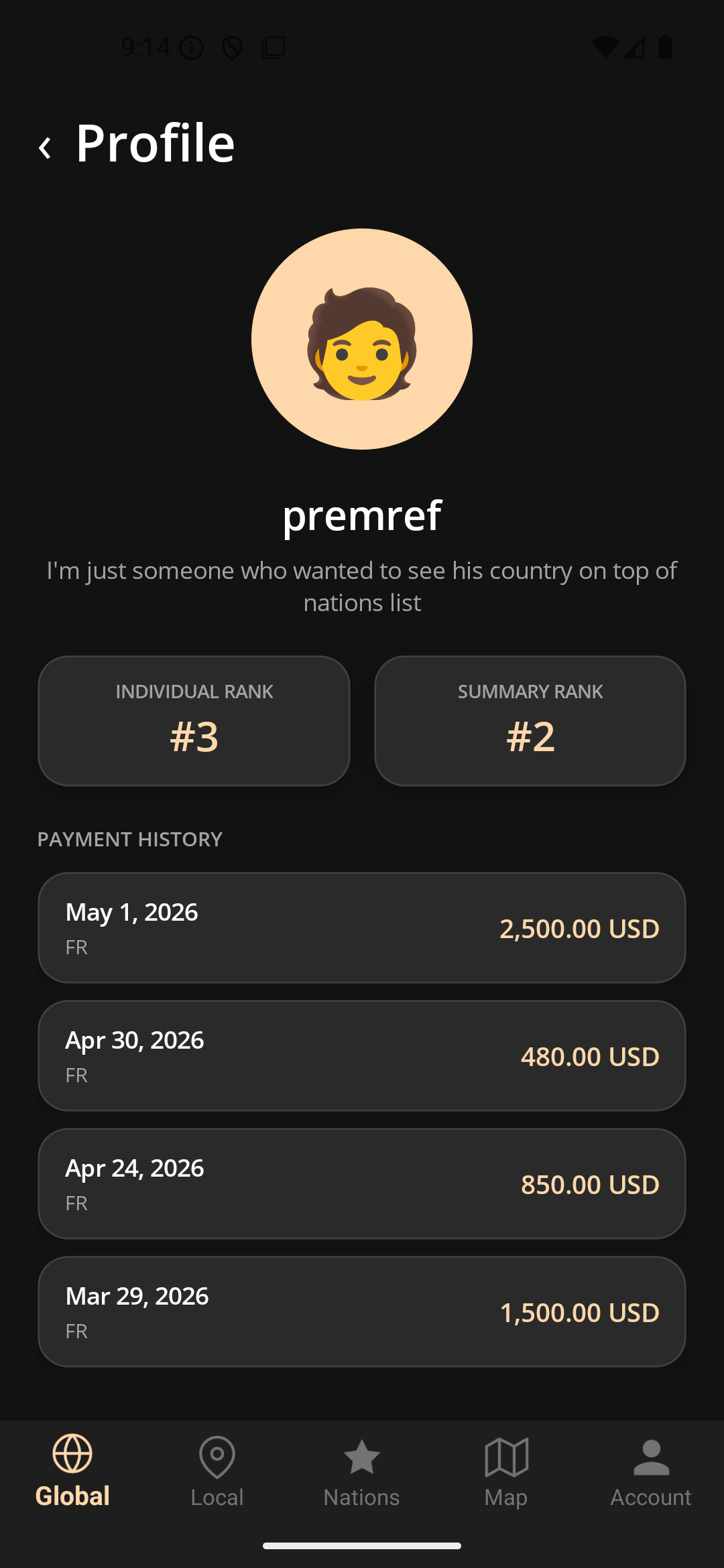 Money War app screenshot